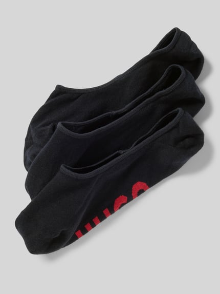 HUGO Füßlinge mit Label-Print im 3er-Pack Black 1