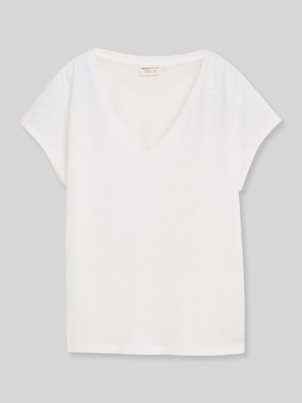 Tom Tailor Denim regular fit T-shirt van puur katoen Offwhite - 2