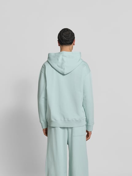 MM6 Maison Margiela Regular Fit Hoodie mit Logo-Detail Helltuerkis 5