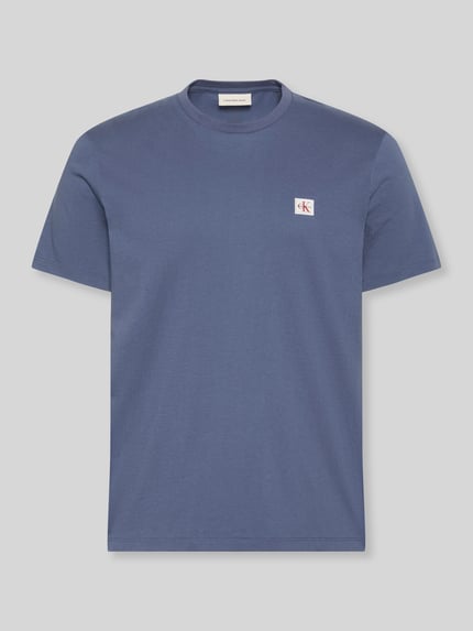 Calvin Klein Jeans męski t-shirt o kroju regular fit z czystej bawełny Jeansowy niebieski 2