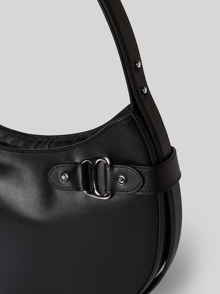 Lauren Ralph Lauren Handtas van echt runderleer met logo-applicatie Black - 3