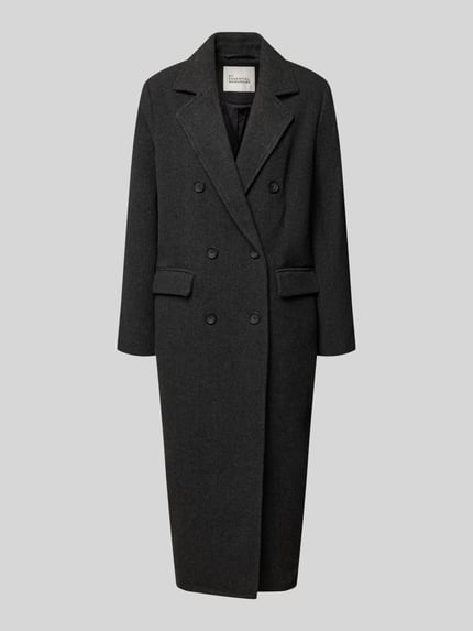 Produktfoto, płaszcz z mieszanki wełny, krój regular fit, kołnierz z połami, listwa guzikowa 2-rzędowa, Kieszenie z patką, Model 'Frannie' od My Essential Wardrobe, Długość tyłu w rozmiarze 36: 122 cm, Szerokość ramion w rozmiarze 36: 42 cm, Szerokość w rozmiarze 36: 51 cm, Długość rękawów w rozmiarze 36: 63 cm.