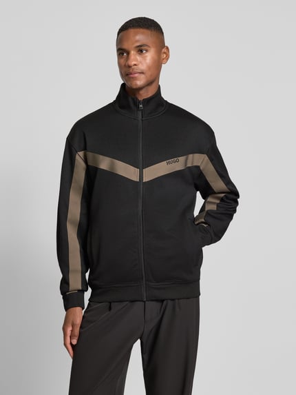 HUGO Regular fit sweatjack met katoen, model 'DARTI' Zwart - 4