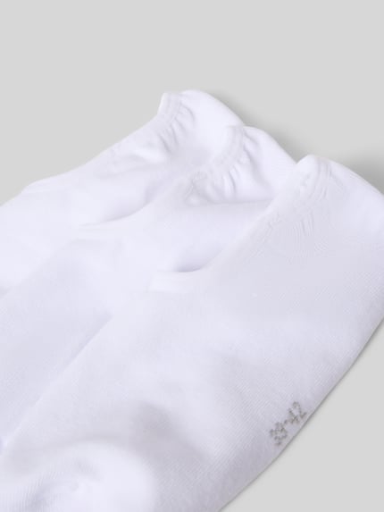 Produktfoto, Füßlinge mit elastischem Bund im 3er-Pack von s.Oliver RED LABEL im weißen Baumwoll-Mix mit Stretch-Anteil, feine Textur