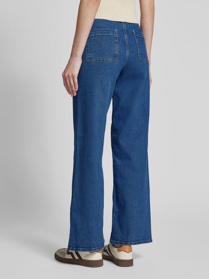 VERO MODA Wide Fit Jeans aus Baumwoll-Mix Modell 'KAYLA' Blau 5