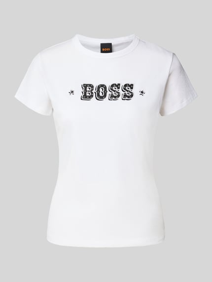 BOSS Orange Slim fit T-shirt van puur katoen Wit - 2