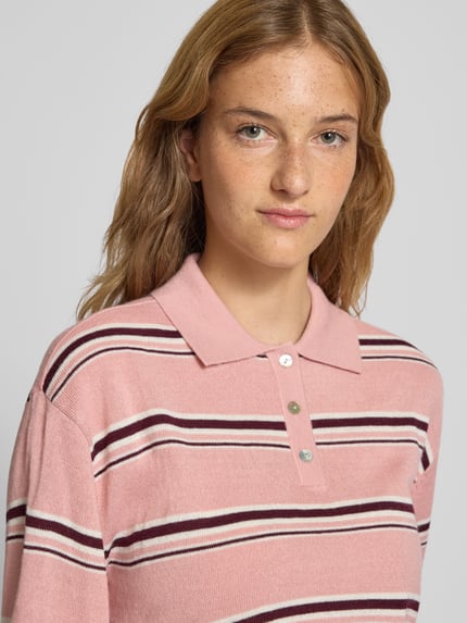 LeGer Sweter z dzianiny o kroju regular fit z dodatkiem wełny model „Lilith” Różowawy 3