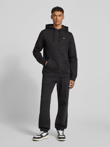 Wood Wood Hoodie mit Känguru-Tasche Modell 'Ash' Anthrazit 1