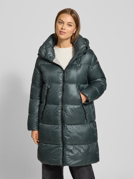 Blauer USA Gewatteerde lange jas met tweewegsritssluiting, model 'ARMORY' Donkergrijs - 4