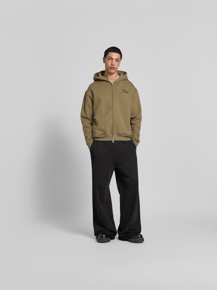 Rhude 오버사이즈 스웻재킷 면 올리브