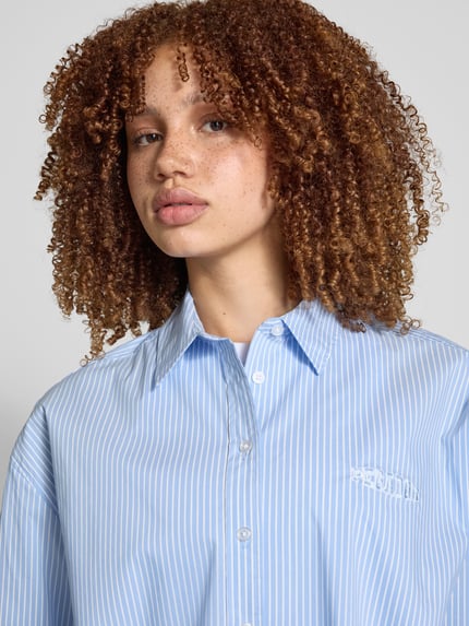 PEGADOR Bluzka o kroju oversized z wyhaftowanym logo model ‘EVA’ Jasnoniebieski 3