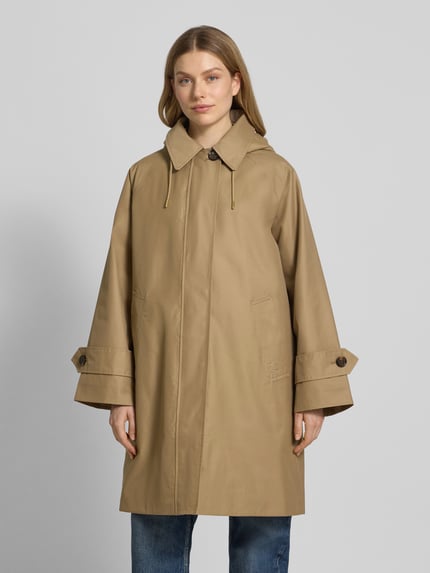Barbour Płaszcz funkcyjny o kroju regular fit z mieszanki bawełny model „SADIE” Piaskowy 4