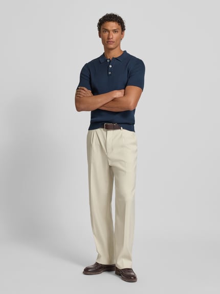 JOOP! COLLECTION Slim Fit Poloshirt mit Strukturmuster Marine 1