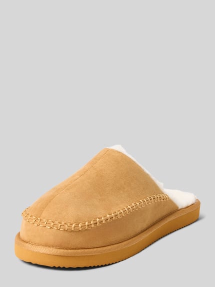 JACK & JONES Hausschuhe mit Futter aus Kunstfell Modell 'MANOR MOC MULE' Sand 1