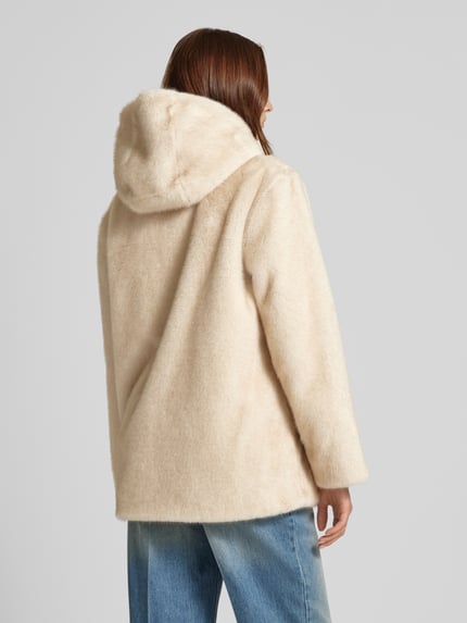 PETITE M. Jack met imitatiebont en labeldetail Beige - 5