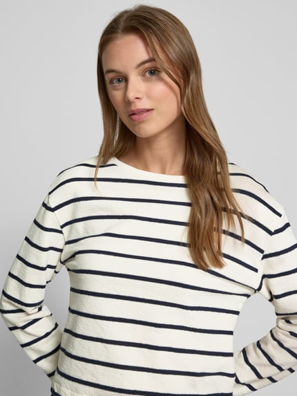 Jake*s Studio Woman Longsleeve mit Rundhalsausschnitt Ecru 3