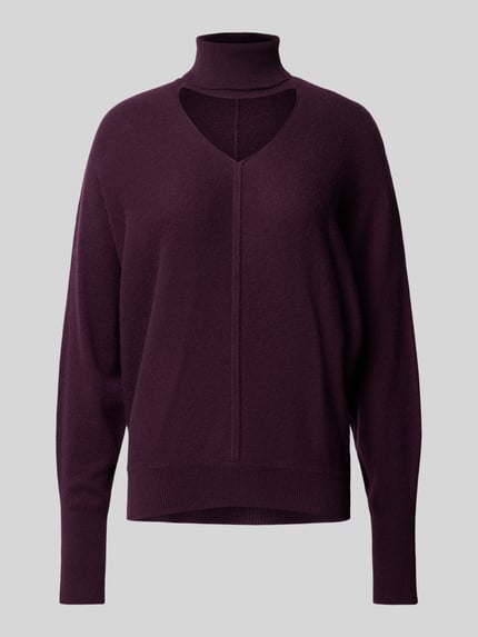 Luisa Cerano Gebreide trui met cut-out Bordeaux - 2