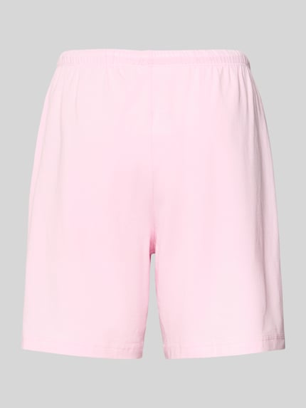 Produktfoto, hellrosa Pyjama-Shorts mit elastischem Bund Modell 'SOLID LOVE' von Mey im Baumwoll-Elasthan-Mix, relaxed Fit.