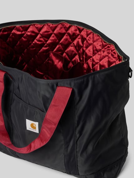 Carhartt Work In Progress Torba shopper z detalem z logo model ‘Alumni Tote Bag’ Czarny 5
