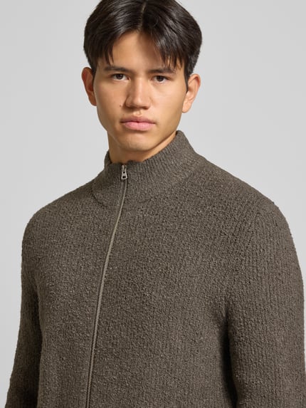 ONLY & SONS Regular Fit Strickjacke mit Zweiwege Reißverschluss Schlamm 3