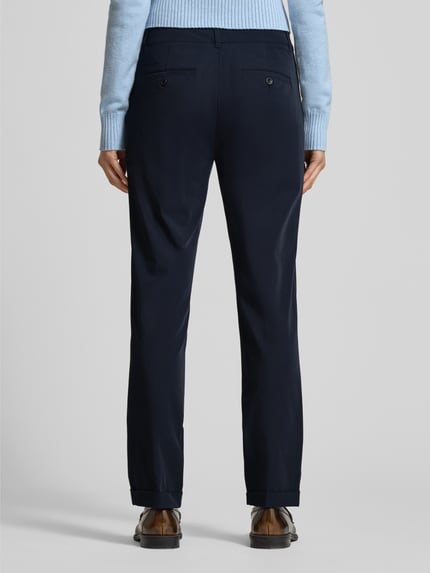 Raffaello Rossi Stoffen broek met stretch, model 'Ute' Marineblauw - 5