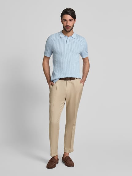 DRYKORN Slim Fit Poloshirt mit Knopfleiste Modell 'TRITON' Hellblau 1