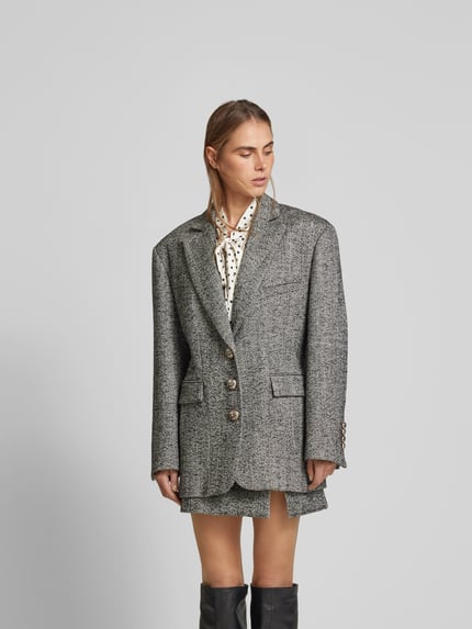 Rabanne Blazer van wolmix Middengrijs - 4