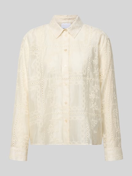 Regular fit Blouse met Ajourwerk Shop The Look MANNEQUINE