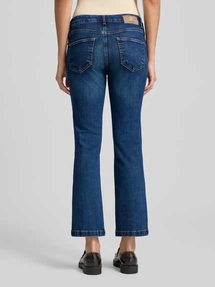 MOS MOSH Flared Fit Jeans im 5-Pocket-Design Modell 'ASHLEY' Dunkelblau 5