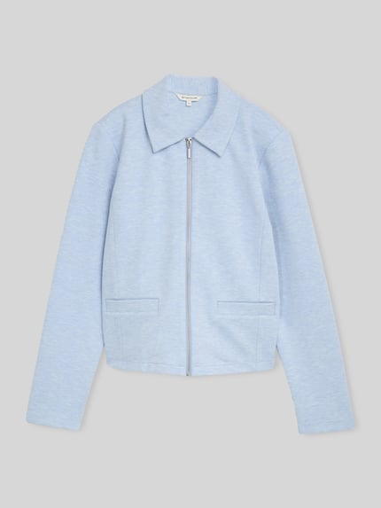 Tom Tailor Regular Fit Kurzblazer aus Baumwoll-Mix Hellblau 2