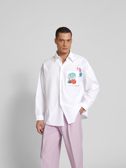 Marni Regular fit vrijetijdsoverhemd met borstzak Wit - 4