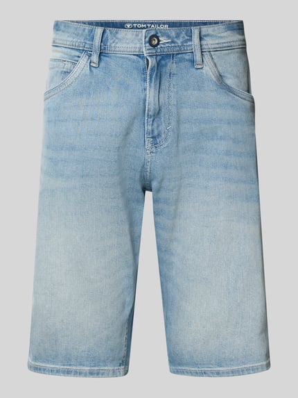 Tom Tailor Slim fit korte jeans van katoenmix, model 'JOSH' Lichtblauw - 2