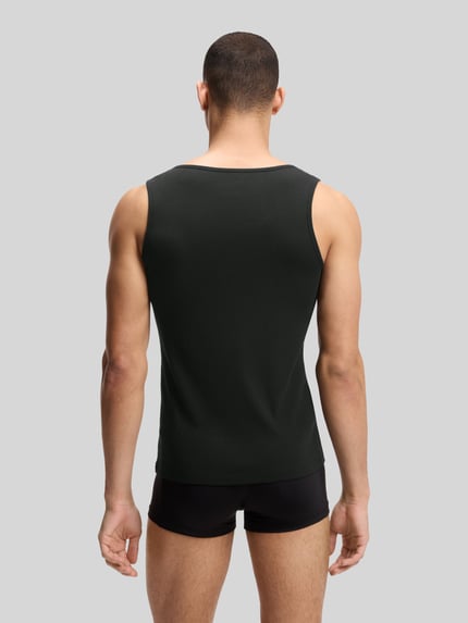 BOSS Slim Fit Tanktop aus reiner Baumwolle im 3er-Pack Oliv 4
