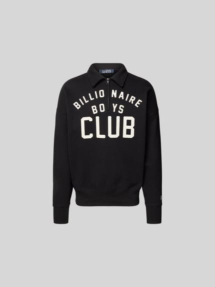 Billionaire Boys Club Sweatshirt mit kurzem Reißverschluss Black 2