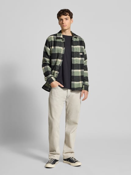 Dickies Regular Fit Freizeithemd mit Woll-Anteil Hellgruen 1