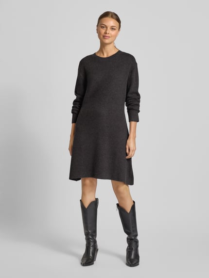 Tom Tailor Denim Tailliertes Strickkleid aus Viskose-Mix Anthrazit 1