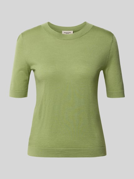 Produktfoto, lichtgroene Regular Fit pullover uit mix van wol, zijde en kasjmier model 'TAPIOCA' van Weekend Max Mara Dames