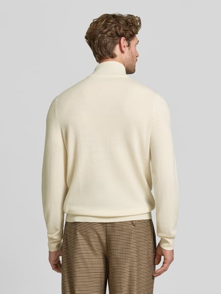 BOSS Regular Fit Pullover aus Schurwoll-Kaschmir-Mix Modell 'H-Hemarlo' Offwhite 5