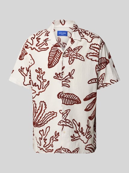 JACK & JONES Regular fit vrijetijdsoverhemd met resortkraag, model 'LUKE' Offwhite - 2