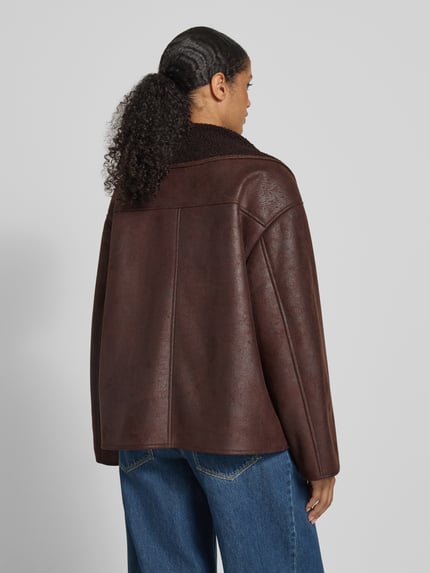 Jake*s Casual Relaxed Fit Jacke mit Teddyfell Dunkelbraun 5