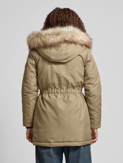 ONLY Taillierter Parka mit Kunstfellbesatz Modell 'IRIS' Khaki 5
