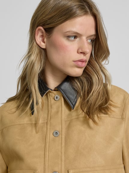 Stand Studio Jacke mit Knopfleiste Sand 3