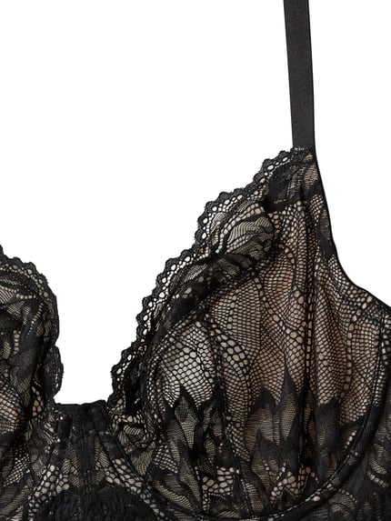 Calvin Klein Underwear Beugelbeha van gebloemd kant  Zwart - 6