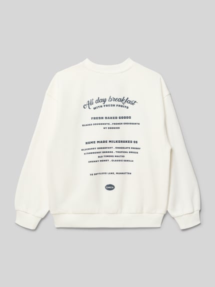 Garcia Sweatshirt mit Label-Print Weiss 3