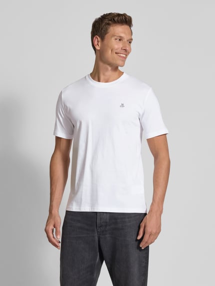Marc O'Polo Regular Fit T-Shirt aus reiner Baumwolle Weiss 4