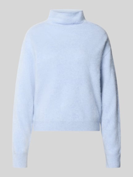 BOSS Pullover aus Wolle Kaschmir mit Rollkragen Hellblau 1