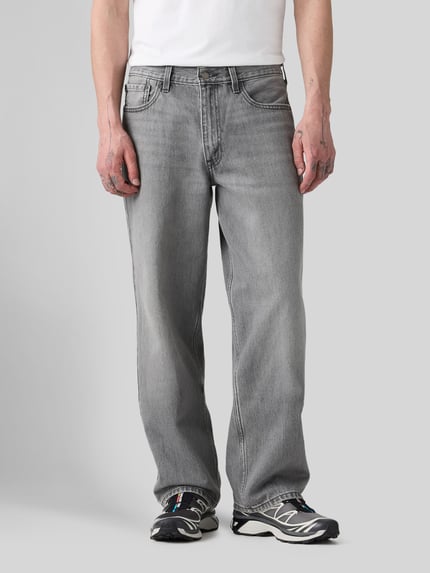 Levi's® Jeansy o kroju baggy z czystej bawełny z naszywką z logo Średnioszary 3