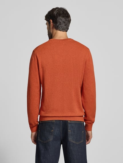 MCNEAL Strickpullover aus Baumwoll-Kaschmir-Mix mit Rundhalsausschnitt Senf Melange 5