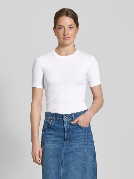 Samsøe Samsøe Slim fit T-shirt van katoenmix model 'SAALEXO' Wit - 4