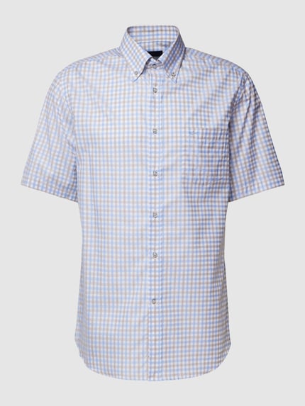 Paul & Shark Regular fit vrijetijdsoverhemd met vichy-ruit Beige - 2